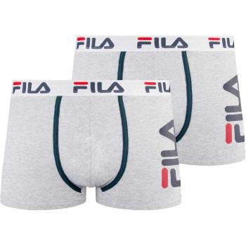 Fila BOXER 2-PACK M Pánské boxery, šedá, velikost M