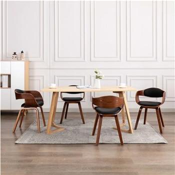 Jídelní židle 4 ks ohýbané dřevo a umělá kůže  (3054812)
