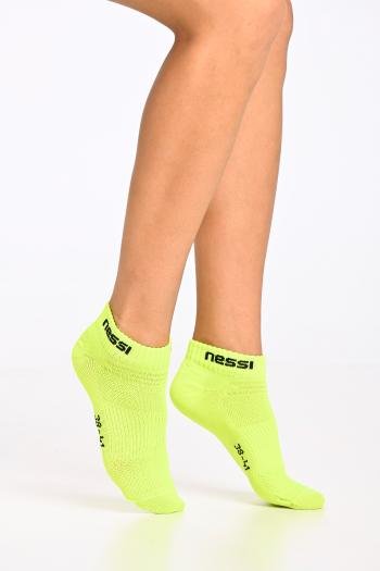 Nessi Sportswear Prodyšné kotníkové ponožky Road S STP-11 Yellow neon Velikost: 35-37