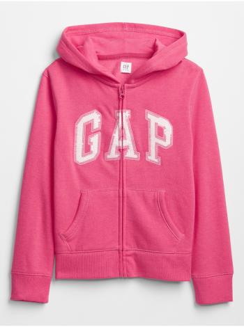Růžová holčičí dětská mikina GAP Logo fz