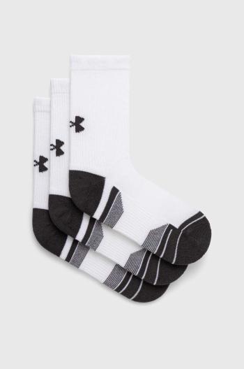 Ponožky Under Armour 3-pack pánské, bílá barva, 1379512