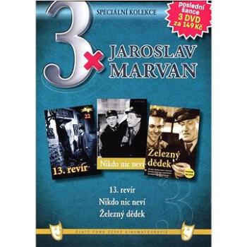 3x Jaroslav Marvan : 13. revír, Nikdo nic neví, Železný dědek /papírové pošetky/ (3DVD) - DVD (7017-14)