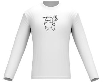 Pánské tričko dlouhý rukáv No prob llama