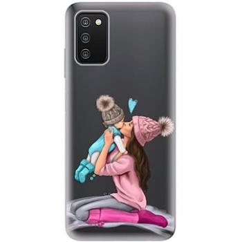 iSaprio Kissing Mom pro Brunette and Boy pro Samsung Galaxy A03s (kmbruboy-TPU3-A03s)