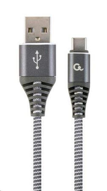 Gembird CC-USB2B-AMCM-1M-WB2 USB 2.0 AM na Type-C, (AM/CM), 1m, šedo-bílý