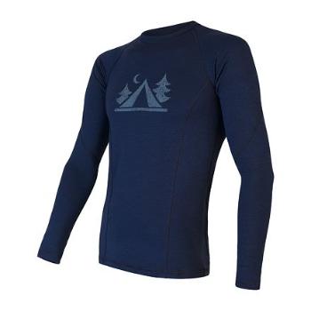 SENSOR MERINO DF CAMP pánské triko dl.rukáv deep blue Velikost: XL