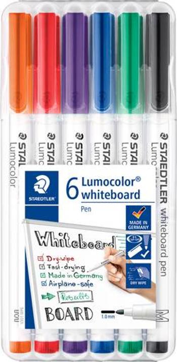 Staedtler 301 WP6 Lumocolor popisovač na bílé tabule tříděná (není možný výběr barev)