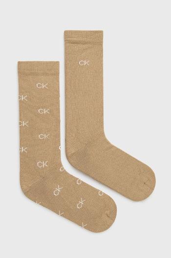 Ponožky Calvin Klein pánské, béžová barva
