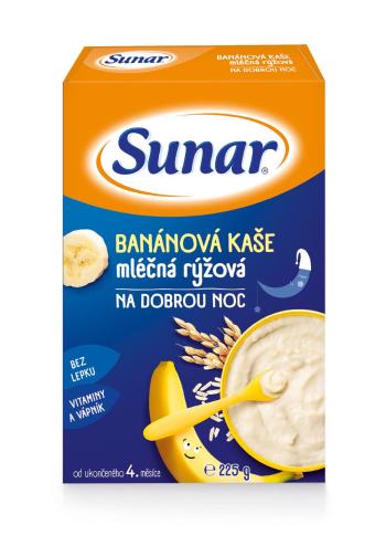 Sunar Mléčná kaše na dobrou noc banánová rýžová 225 g