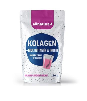 Allnature Kolagen s multivitamíny a inulinem příchuť malina a citron 110 g