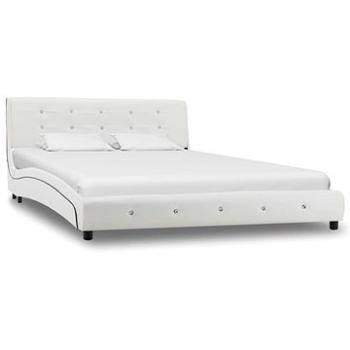 Rám postele bílý umělá kůže 140x200 cm (280314)