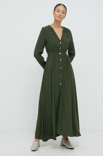 Šaty Sisley zelená barva, maxi