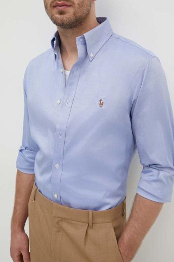 Bavlněná košile Polo Ralph Lauren slim, s límečkem button-down, 712859009