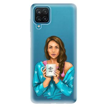 Odolné silikonové pouzdro iSaprio - Coffe Now - Brunette - Samsung Galaxy A12