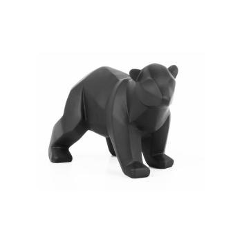 Sada 3 ks: Černá soška Origami Bear – malá