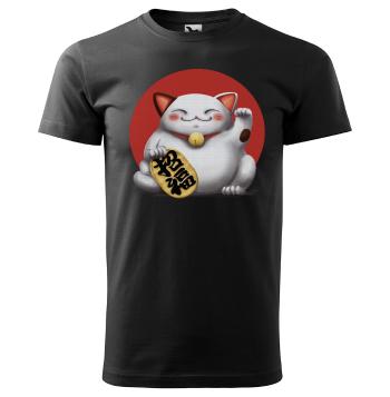 Tričko Maneki-Neko (Velikost: S, Typ: pro muže, Barva trička: Černá)