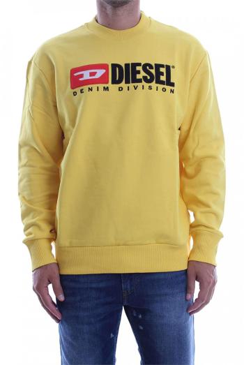 Diesel DIESEL pánská žlutá mikina s nápisem