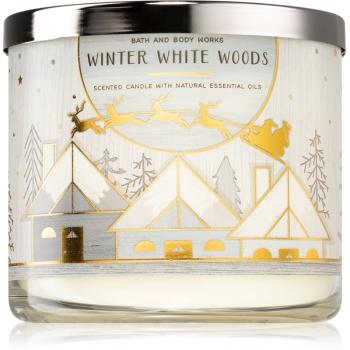 Bath & Body Works Winter White Woods vonná svíčka 411 g