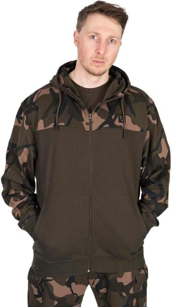 Fox Fishing Mikina LW Khaki/Camo Split Zip Hoody - 3XL