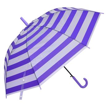 Bílo fialový pruhovaný deštník - Ø 93*90 cm MLUM0032PA