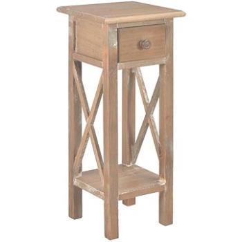 Odkládací stolek hnědý 27x27x65,5 cm dřevo (280060)