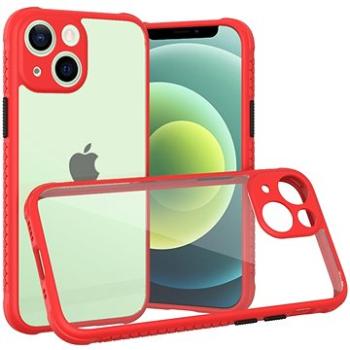 Hishell two colour clear case for iphone 13 mini red (HPC-10-iphone 13 mini -red)