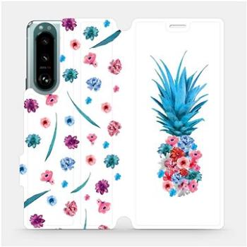 Flip pouzdro na mobil Sony Xperia 5 III - MR03S Květinový ananas (5903516744435)
