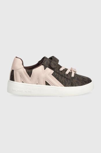 Dětské sneakers boty Michael Kors Jem Airin hnědá barva