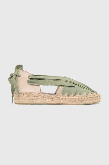 Espadrilky Answear Lab zelená barva