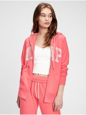 Růžová dámská mikina GAP Logo easy hoodie