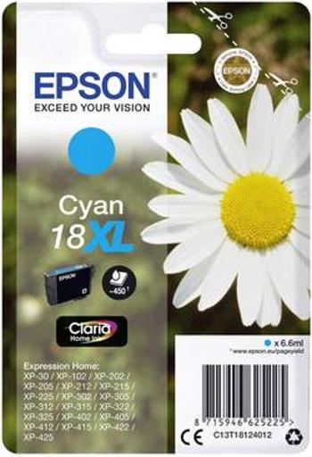 Epson Ink T1812, 18XL originál azurová C13T18124012