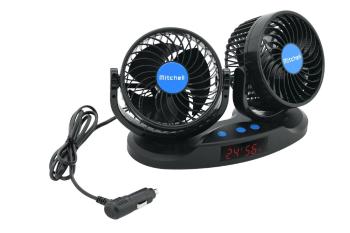 Compass Ventilátor MITCHELL DUO na palubní desku s teploměrem - 12V