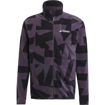 adidas TERREX MULTI PRINTED FULL-ZIP FLEECE Pánská Outdoorová bunda, černá, velikost