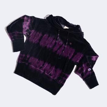Černo-fialová mikina Hooded Sweatshirt – XS