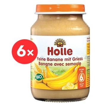 HOLLE BIO Jemné banány s krupicí 6× 190 g (7640104954484)