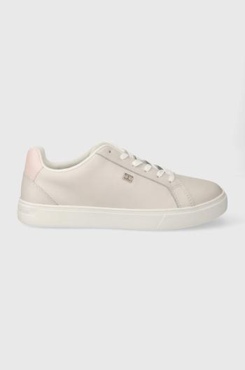 Kožené sneakers boty Tommy Hilfiger ESSENTIAL COURT SNEAKER bílá barva, FW0FW07686