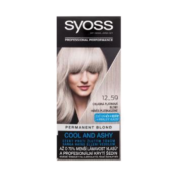 Syoss Permanent Coloration Permanent Blond 50 ml barva na vlasy pro ženy 12-59 Cool Platinum Blond na barvené vlasy; na blond vlasy