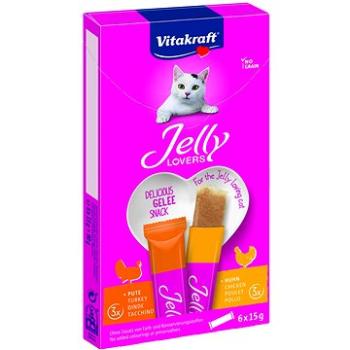 Vitakraft Cat pochoutka Jelly Lovers kuře, krůta 6 × 15g (4008239594709)