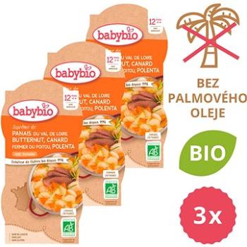 BABYBIO Pastinák s máslovou dýní, kachnou a polentou 3× (2× 200 g) (BABY11810s)