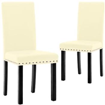 Jídelní židle 2 ks krémové PVC, 336809 (336809)