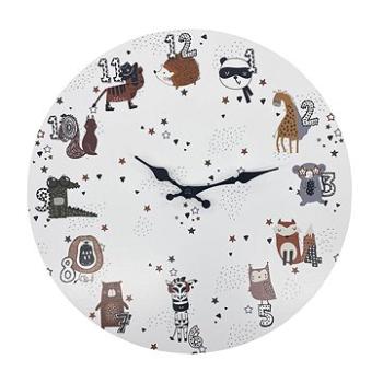 Dětské nástěnné hodiny 33cm, zvířátka (8720573381918)