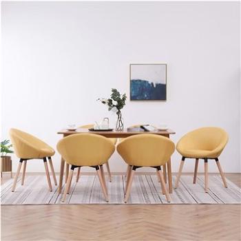 Jídelní židle 6 ks žluté textil (278119)
