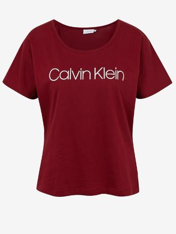 Calvin Klein Jeans Open-Nk Logo Prt Triko Fialová