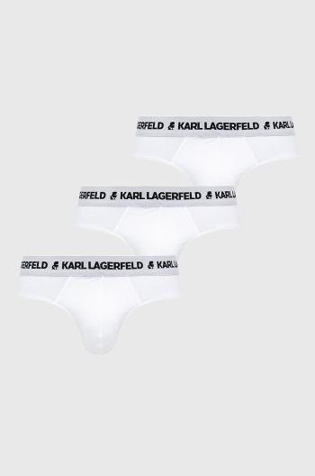 Spodní prádlo Karl Lagerfeld (3-pak) pánské, bílá barva