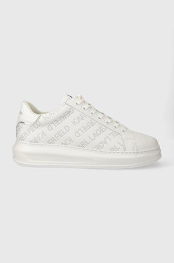 Kožené sneakers boty Karl Lagerfeld KAPRI MENS bílá barva, KL52571