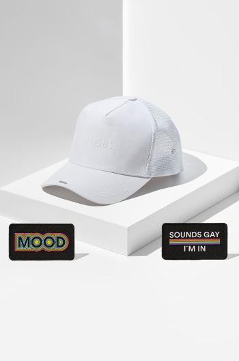 Čepice Next generation headwear bílá barva, s aplikací