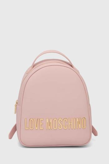 Batoh Love Moschino dámský, růžová barva, malý, s aplikací, JC4197PP1LKD0000