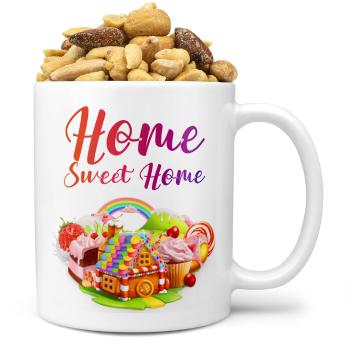 Hrnek Home sweet home – candy (Náplň hrníčku: Směs slaných oříšků)