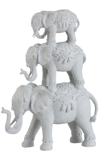 Dekorativní soška 3 indických slonů - 32*13*44 cm 2111