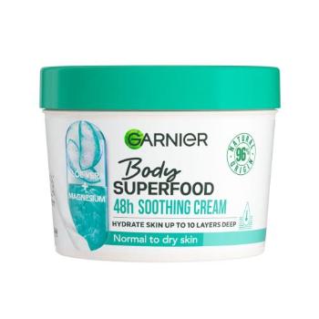 Garnier Body Superfood 48h Soothing Cream Aloe Vera + Magnesium 380 ml tělový krém pro ženy na dehydratovanou pleť